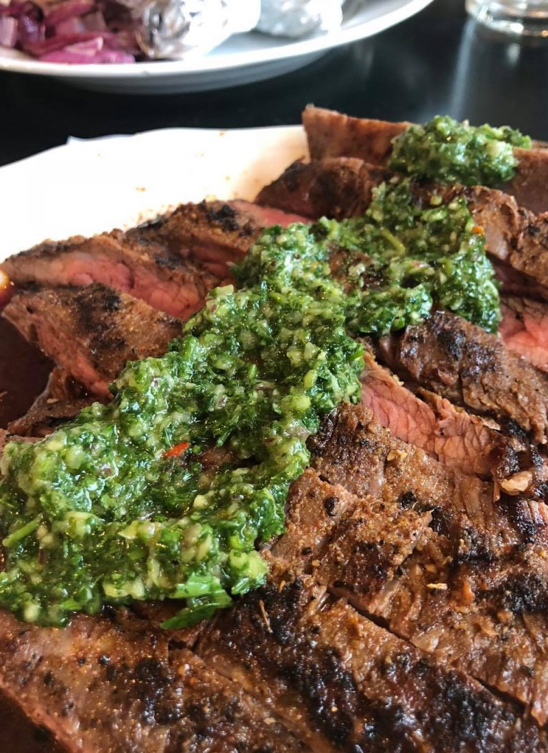 Grilled Flank Steak With Chimichurri