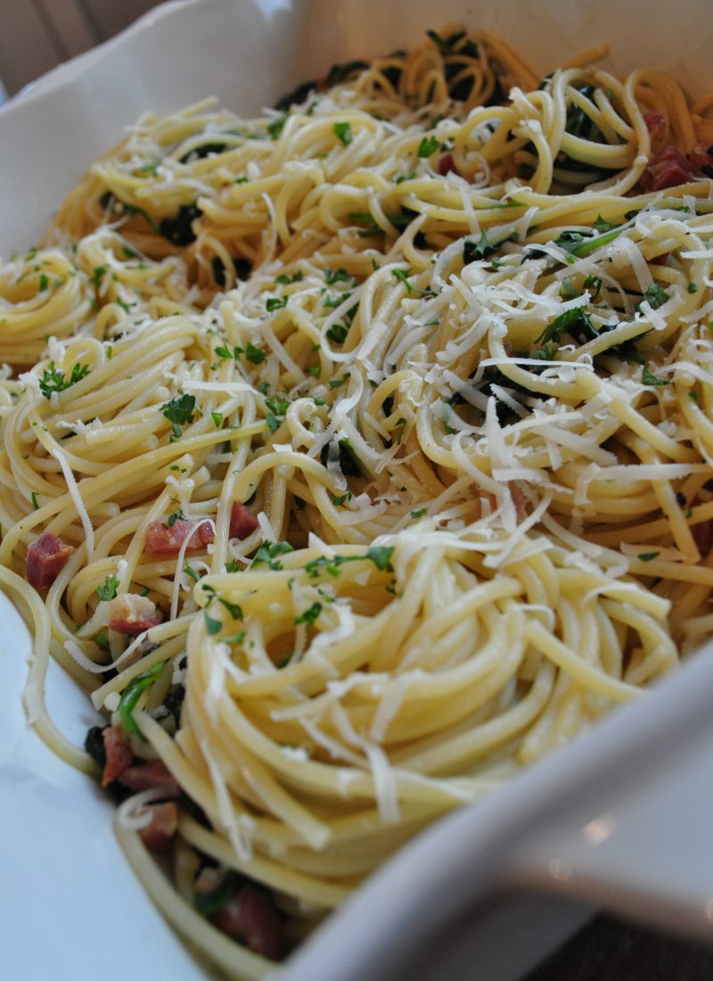 Garlicky Pancetta Spaghetti