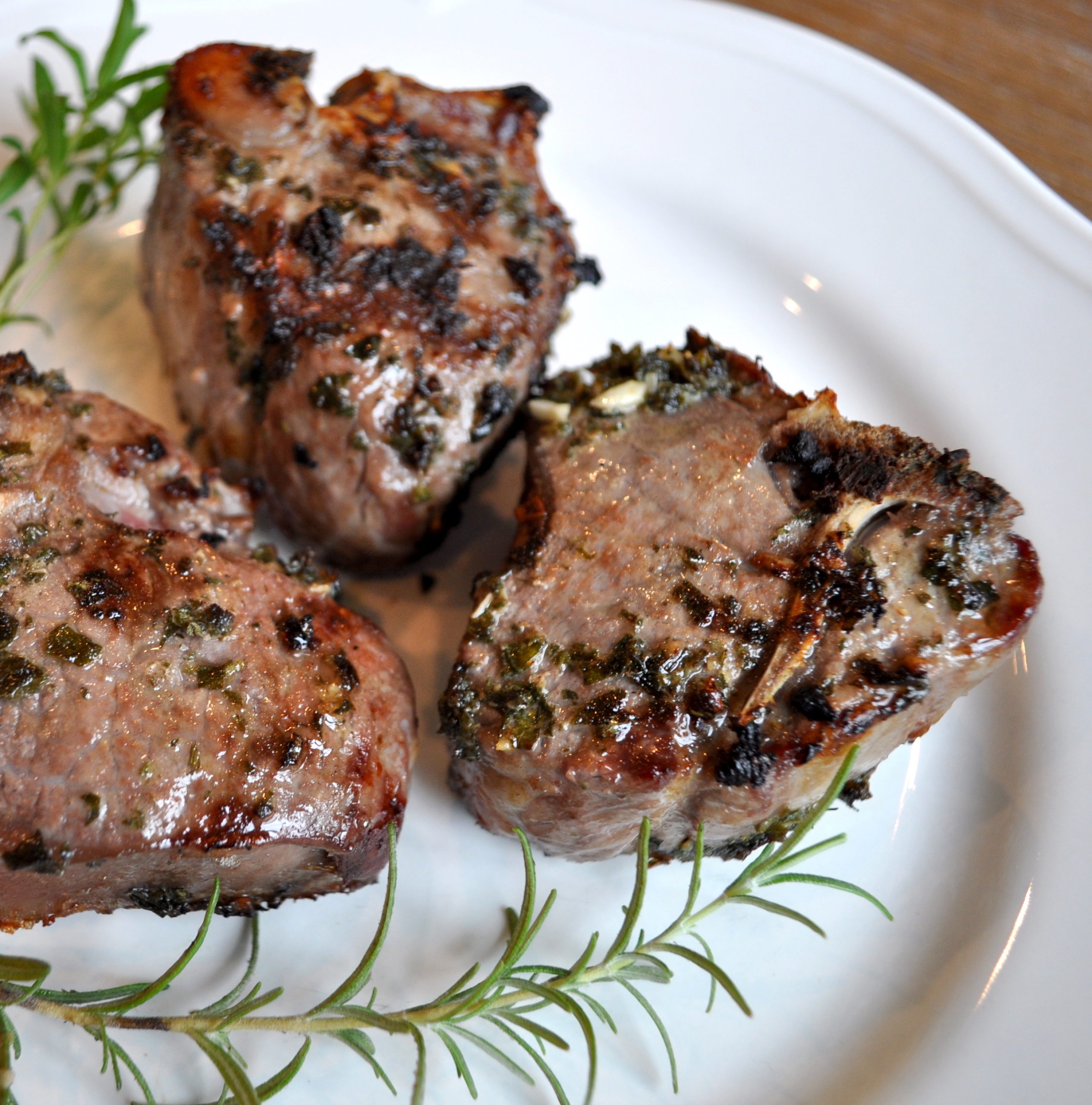 Grilled Garlic Herb Lamp Chops The Messy Mrs